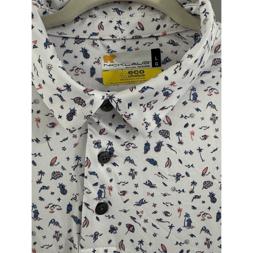 Nicklaus Mens golf Eco Choice Summer Comfort Polo Shirt‎ Size Large - Picture 3 of 8